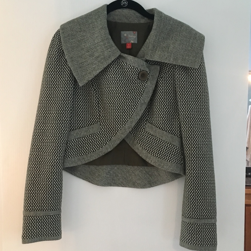 Olive Green Cropped Jacket